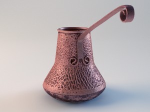 copper coffeepot Modello 3D