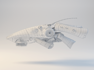 spaceship cuttle Modèle 3D