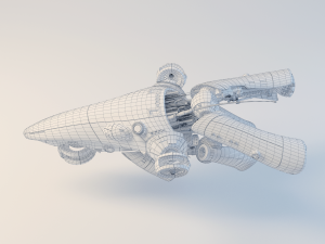 spaceship cuttle Modèle 3D