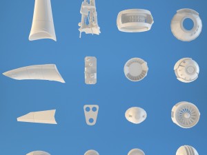 hard surface kitbash sci-fi panel-object pack one Modelo 3D