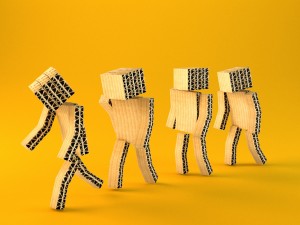 cardboard man Model 3D