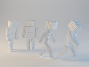 cardboard man Model 3D