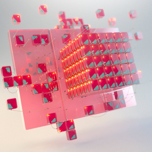 Abstract cubes 3D Model .c4d .max .obj .3ds .fbx .stl .blend 