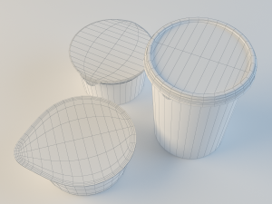 packaging for dairy products Model 3D