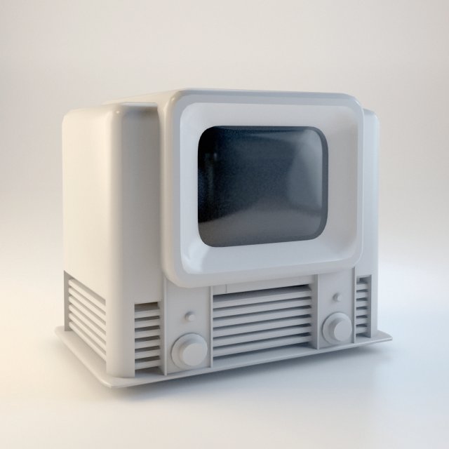 retro tv 3D Model .c4d .max .obj .3ds .fbx .stl .blend 