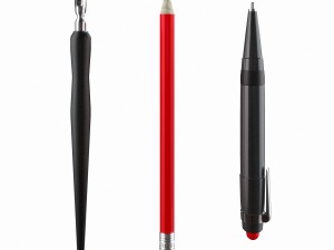 ink pen pencil and pen 3D Модель