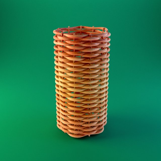 wicker basket Modelo 3D .c4d .max .obj .3ds .fbx .stl .blend 