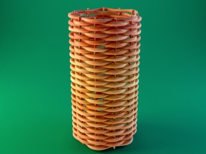 wicker basket Modelo 3D