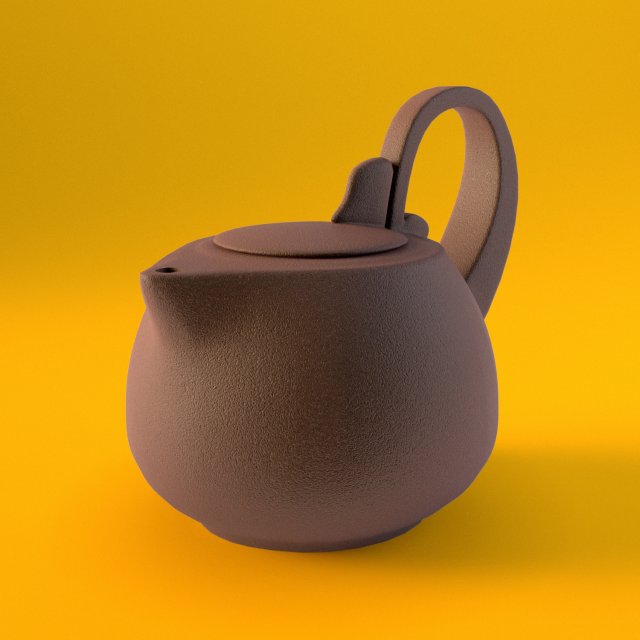 pottery teapot 3D Модель .c4d .max .obj .3ds .fbx .stl .blend 