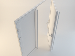aluminum door 3D-Modell