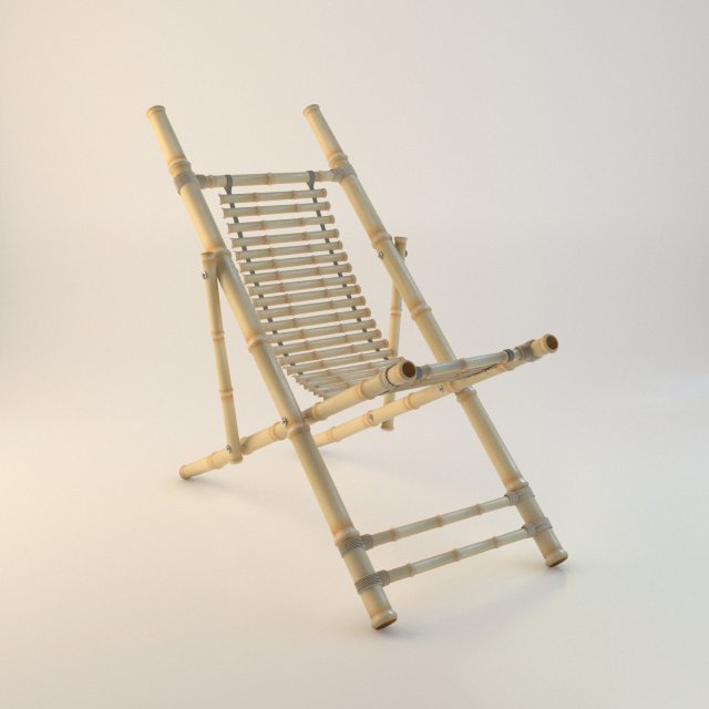 bamboo chair 3D Model .c4d .max .obj .3ds .fbx .stl .blend 
