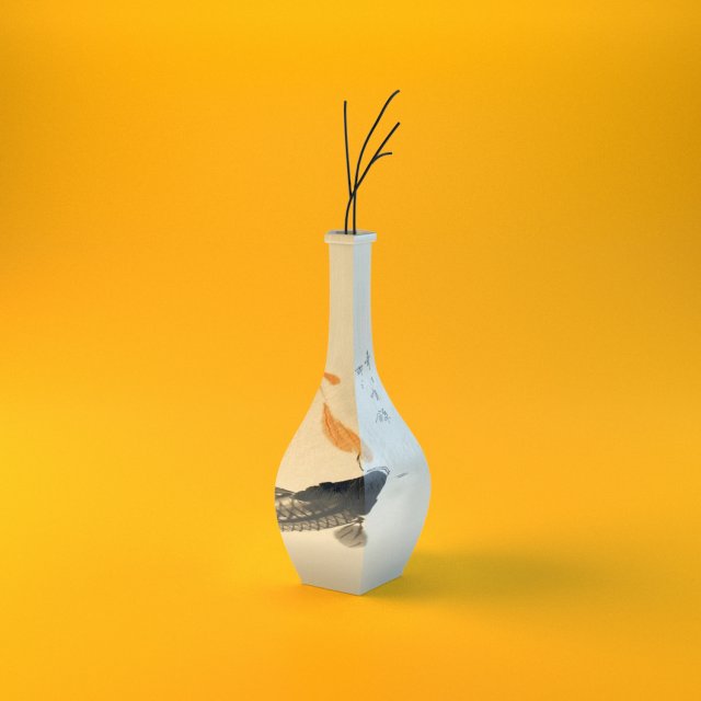 japanese vase 3D मॉडल .c4d .max .obj .3ds .fbx .stl .blend 