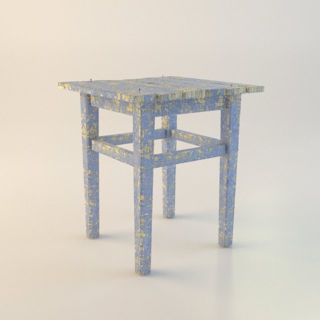old tabouret Modèle 3D .c4d .max .obj .3ds .fbx .stl .blend 