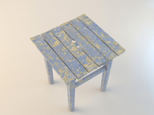 old tabouret Modèle 3D