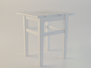 old tabouret Modèle 3D