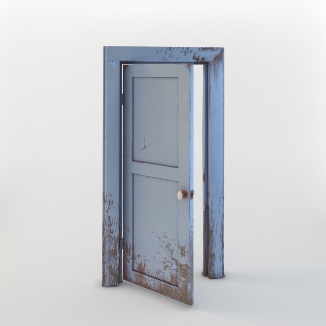 old painted door Modèle 3D .c4d .max .obj .3ds .fbx .stl .blend 