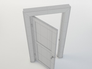 old painted door Modèle 3D