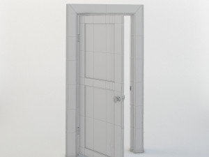 old painted door Modèle 3D
