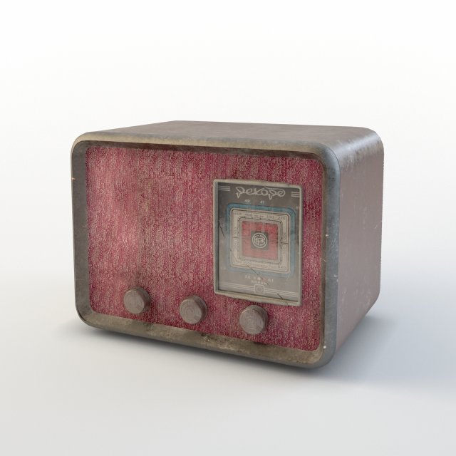 ussr lamp radio receiver rekord-47 3D Model .c4d .max .obj .3ds .fbx .stl .blend 