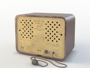 ussr lamp radio receiver rekord-47 3D Model