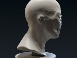 creature bust b - 3d printable 3D Baskı Modeli