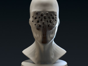 creature bust b - 3d printable 3D Baskı Modeli