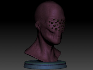 creature bust b - 3d printable 3D Baskı Modeli