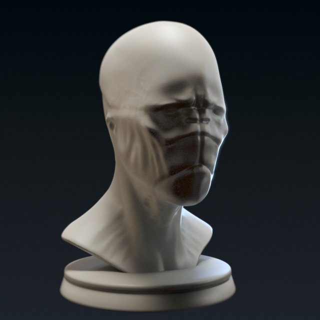 creature bust c - 3d printable Modello di stampa 3D .c4d .max .obj .3ds .fbx .stl .blend 