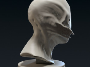 creature bust d - 3d printable 3D Baskı Modeli