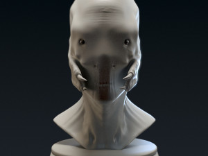 creature bust d - 3d printable 3D Baskı Modeli