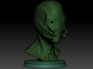 creature bust d - 3d printable 3D Baskı Modeli