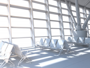 airport terminal interior 3D Model