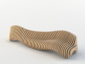 parametric wooden bench 3D Model