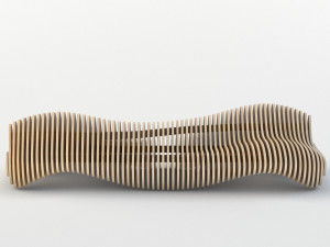 parametric wooden bench 3D Model