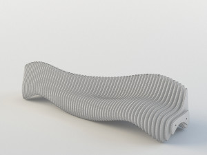 parametric wooden bench 3D Model