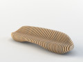 parametric wooden bench 2 3D Model