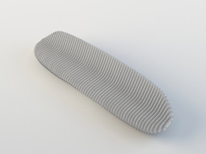 parametric wooden bench 2 Model 3D