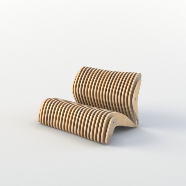 parametric wooden bench 3 3D Model .c4d .max .obj .3ds .fbx .stl .blend 