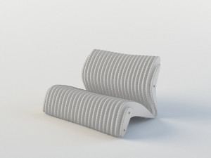 parametric wooden bench 3 3D Model