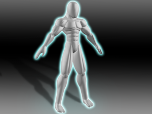 male base mesh - muscular cartoon fighter character Modelo 3D