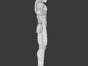 male base mesh - muscular cartoon fighter character 3D Model