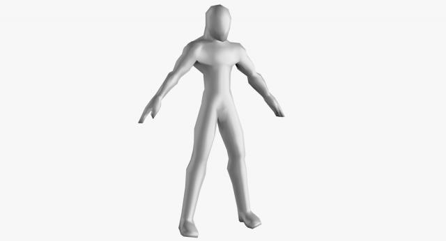 low poly base mesh - male character 3D Model .c4d .max .obj .3ds .fbx .stl .blend 