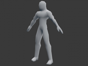 low poly base mesh - male character 3D Model