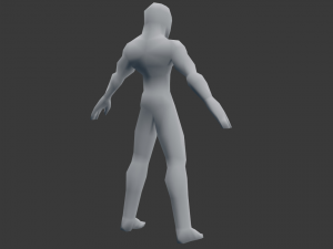 low poly base mesh - male character 3D Model