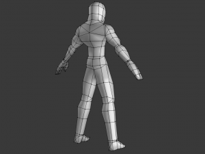 low poly base mesh - male character 3D Model