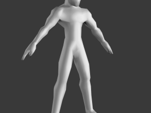 low poly base mesh - male character 3D Model