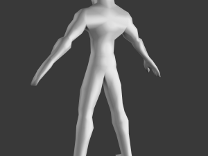 low poly base mesh - male character 3D Model