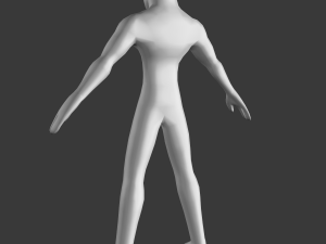 low poly base mesh - male character 3D Model