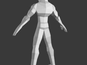 low poly base mesh - male character 3D Model