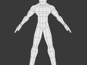 low poly base mesh - male character 3D Model